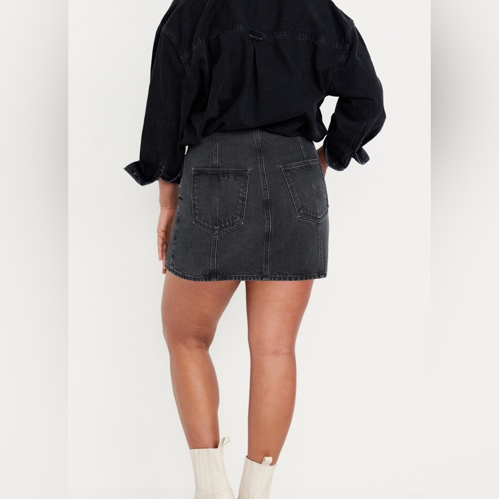 Mid Rise Jean Mini Skirt - Picture 2 of 8